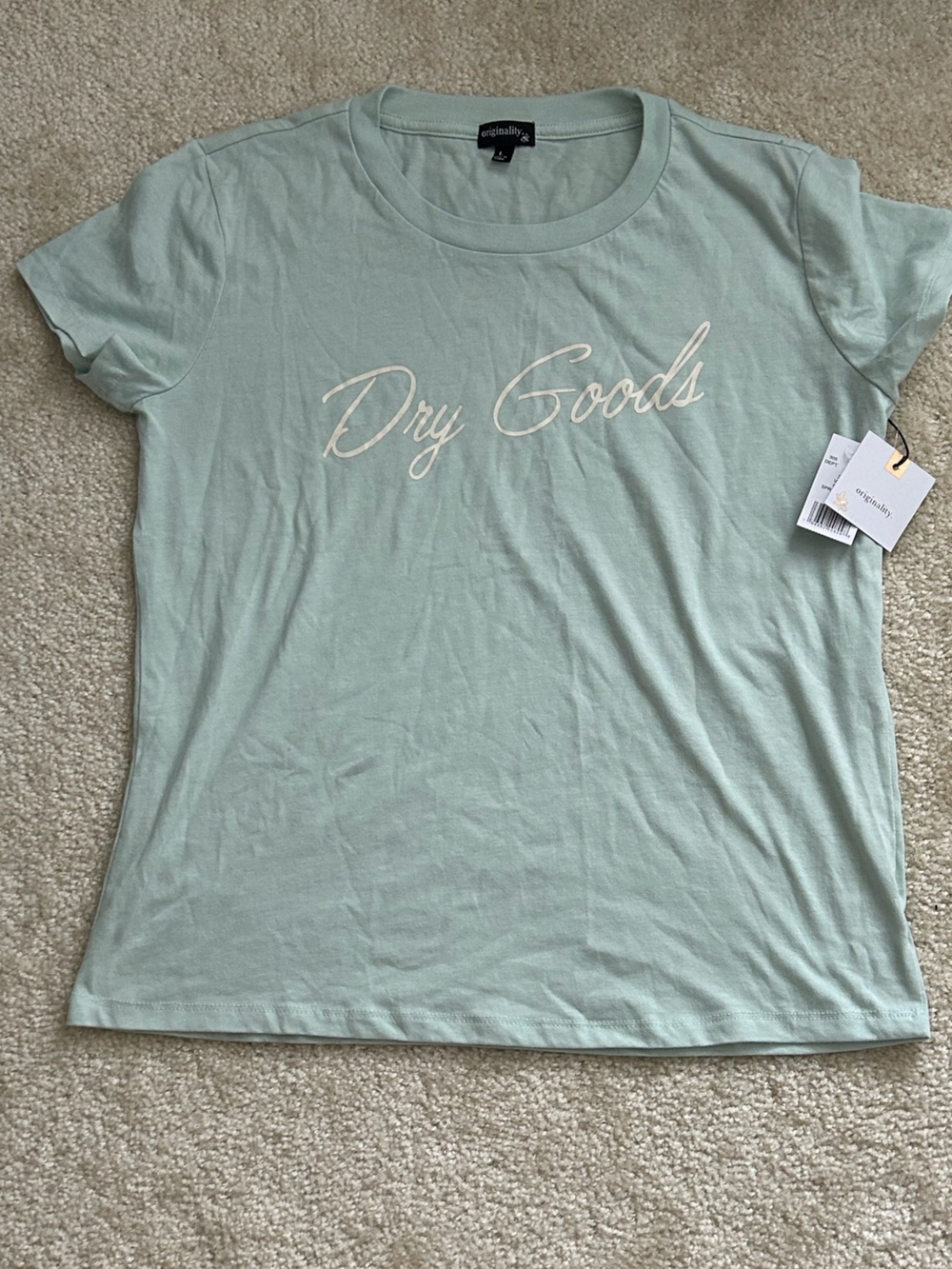 Women’s Dry Goods Mint Crewneck Tee Size L